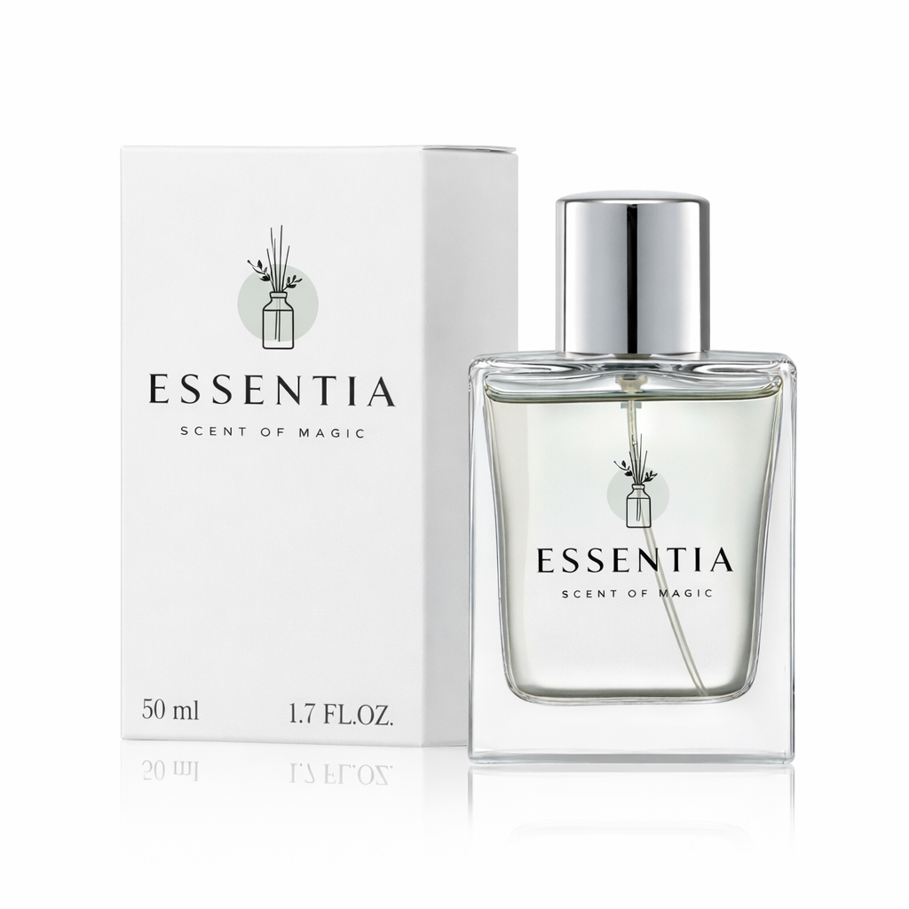 Essentia Scent of Magic fragrance bottle and box inspired by tiger woods warm-up routine
